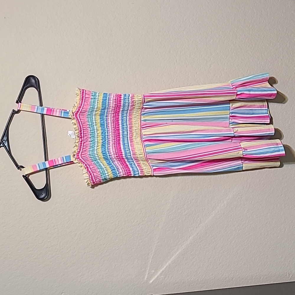 Girls Striped Rainbow Dress